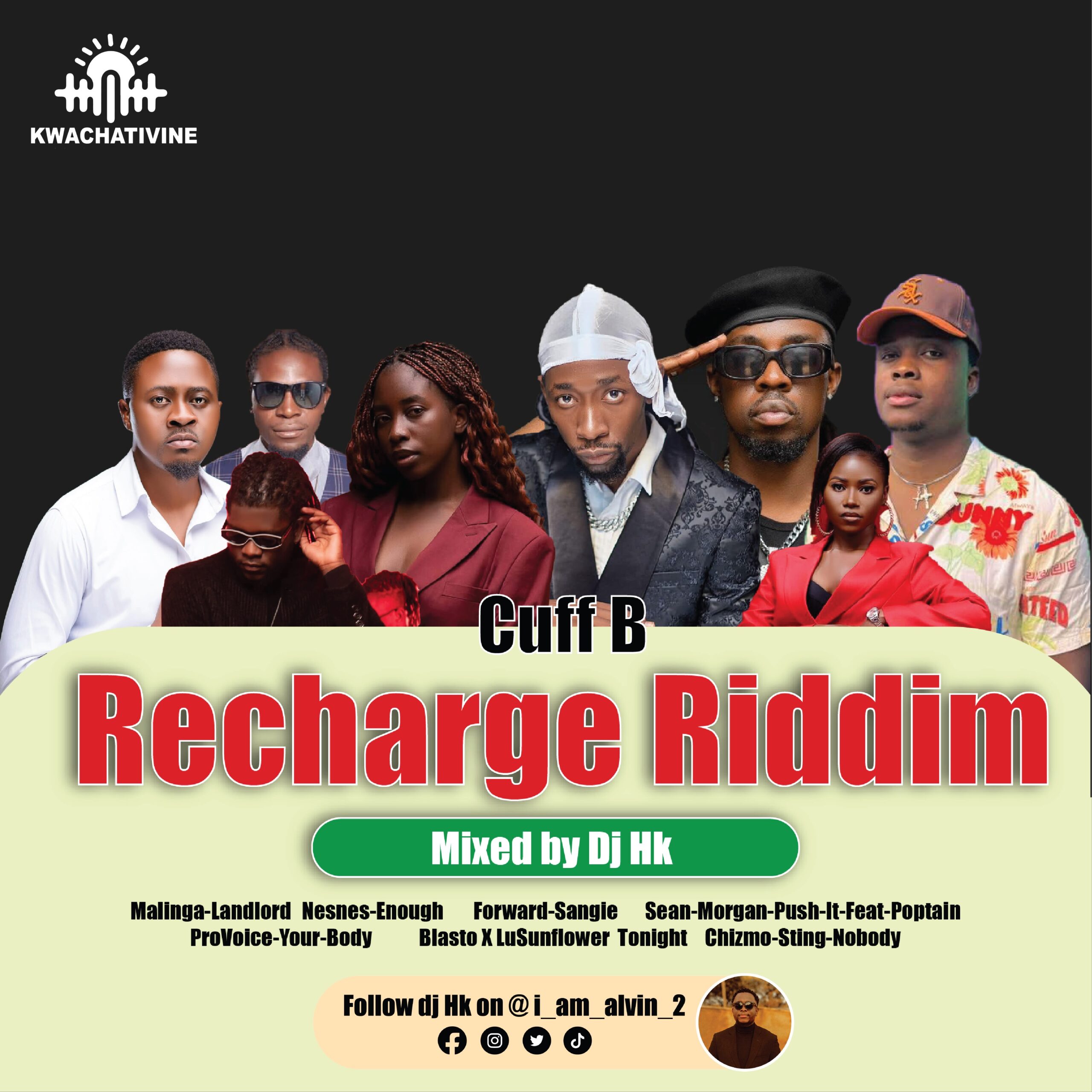 Cuff Beats – Recharge Riddim – Malinga X Nes Nes x Sangie x Sean Morgan x Poptain x Pro Voice x Blasto x Lu Sunflower ( Mixed By Dj HK )